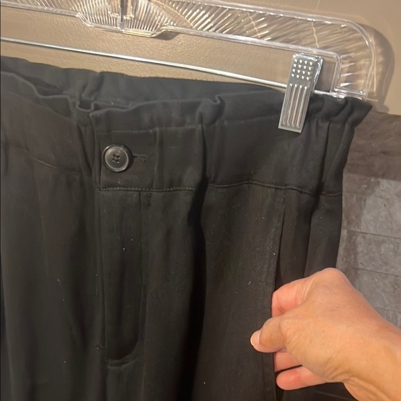 Zara Black High Rise Gartered Waistline Pants size Small - Picture 6 of 15